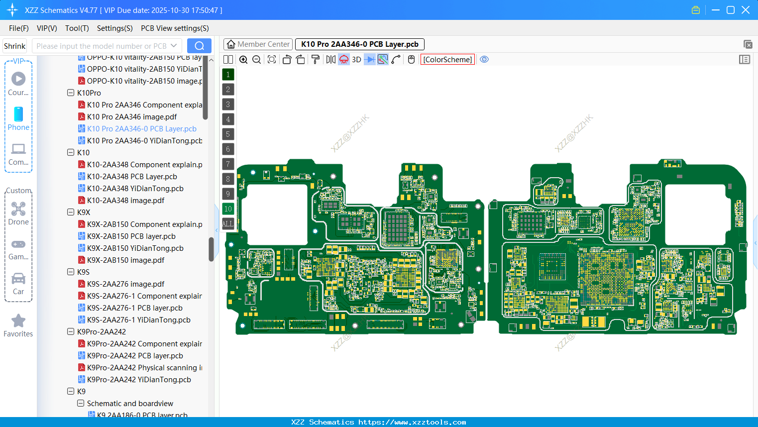 OPPO K10 Pro 2AA346-0 PCB Layer